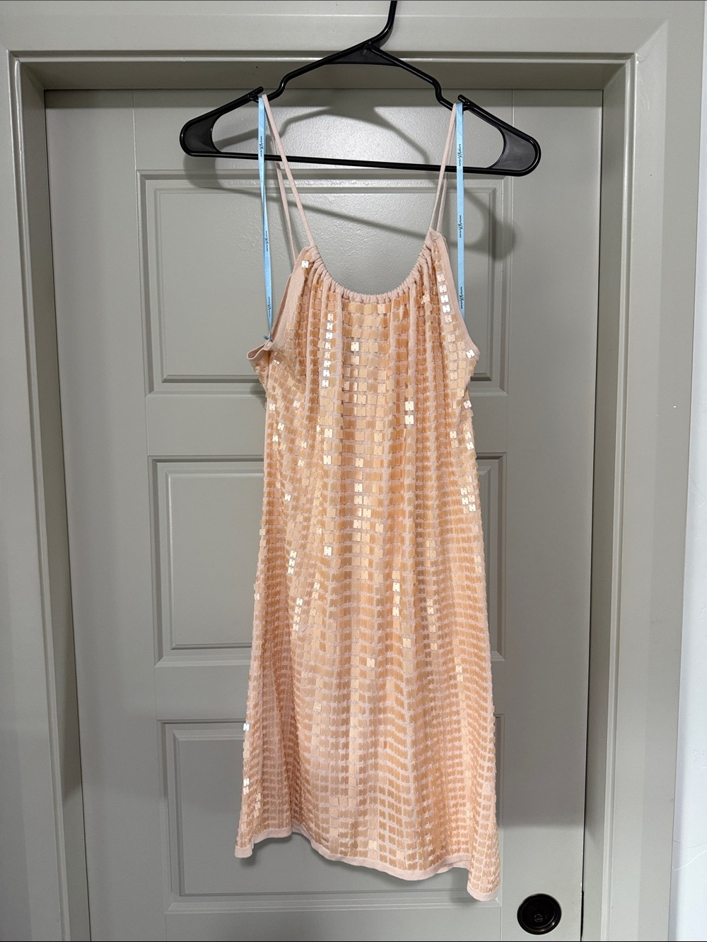Marciano Blush Pink Sequin Mini Dress